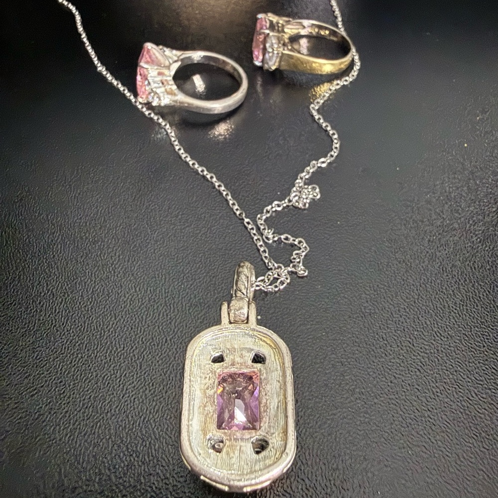 SOLD ** Pink Stone Bundle - Rings Set - Picture 3 of 5